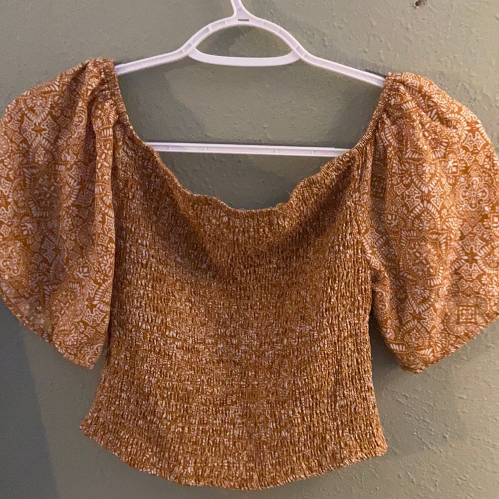 Yellow off the shoulder top